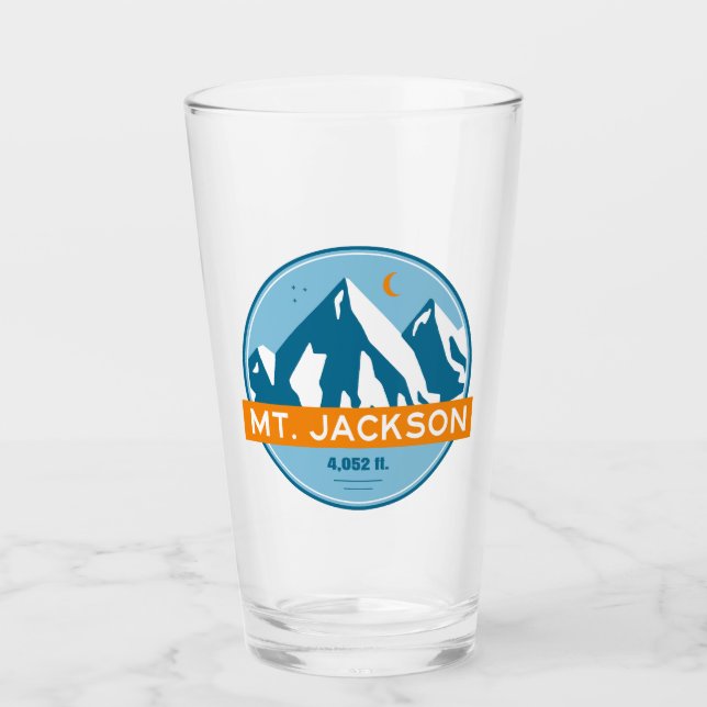 Copo De Pint Mt. Jackson New Hampshire Stars Moon (Frente)