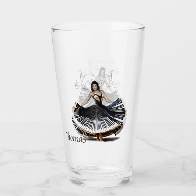 Copo De Pint Mulher dançante elegante (Frente)