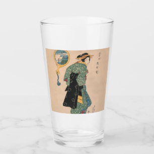Copo De Pint Mulher Kimono japonesa: Ukiyo-e Woodblock Impressã