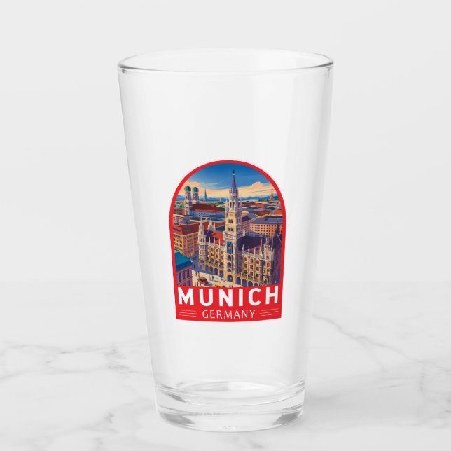 Copo De Pint Munich Germany Travel Art Emblem (Frente)