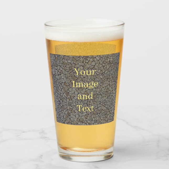 Copo De Pint Muro de pedra tradicional mediterrânico romântico (Frente (Preenchido))