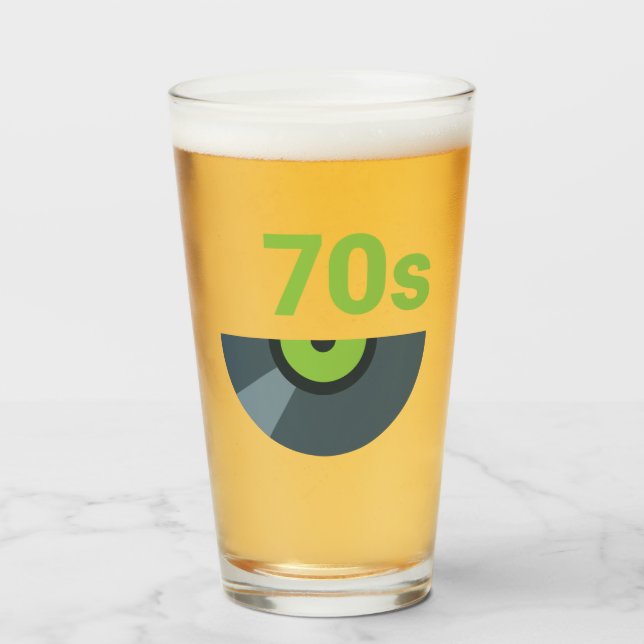 Copo De Pint Música Rock Record dos anos 70 (Frente (Preenchido))