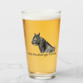 Copo De Pint Mustangs Selvagens Para Sempre