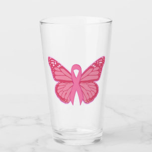 Copo De Pint Na Borboleta Rosa