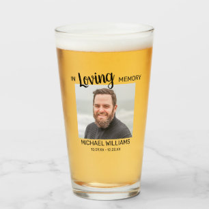 Copo De Pint Na memória de amor Foto personalizada memorial