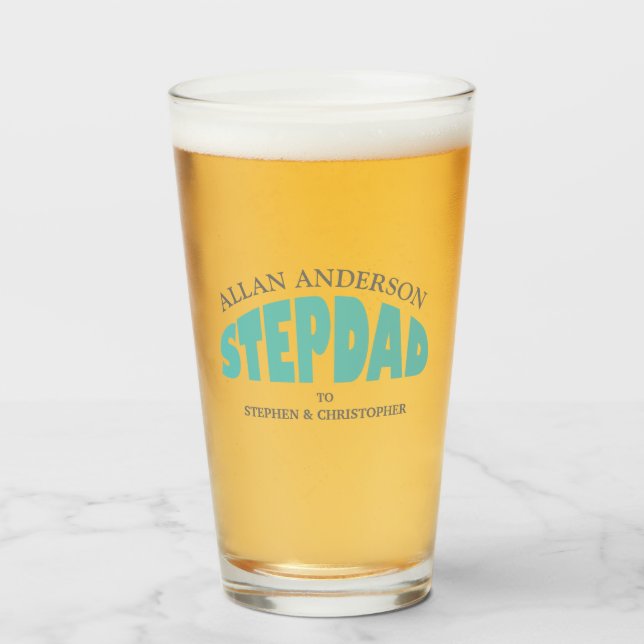 Copo De Pint Na moda Stepdad Photo Beer (Frente (Preenchido))