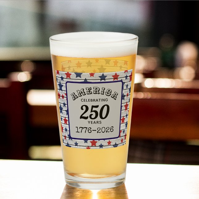 Copo De Pint Name, America Celebrating 250 years 1776-2026 Pint (Criador carregado)