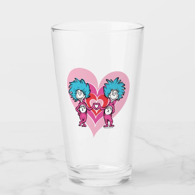 Copo De Pint Namorados Dr. Seuss | Coisa Um Dois (Frente)