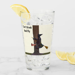 Copo De Pint Não beba e voa tumbler de vidro