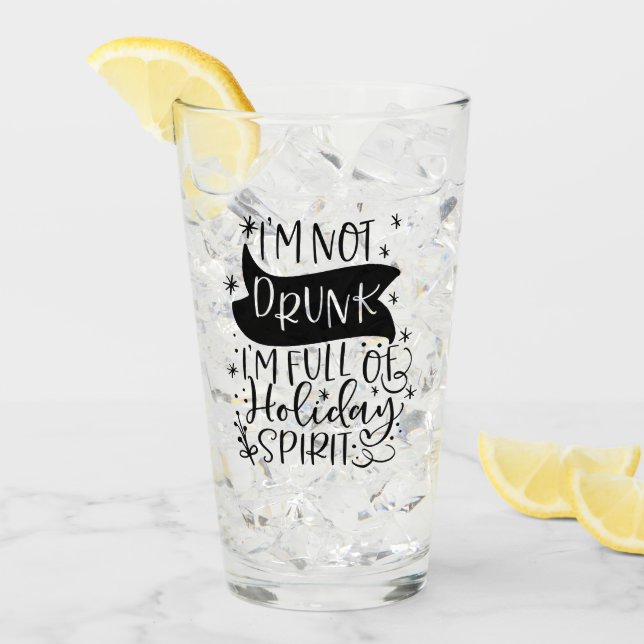 Copo De Pint Não Bebado Apenas Cheio do Espírito de Férias | Be (Gelo frontal)