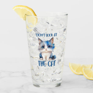 Copo De Pint Não olhe para o gato - Adorável gatinho Bluish