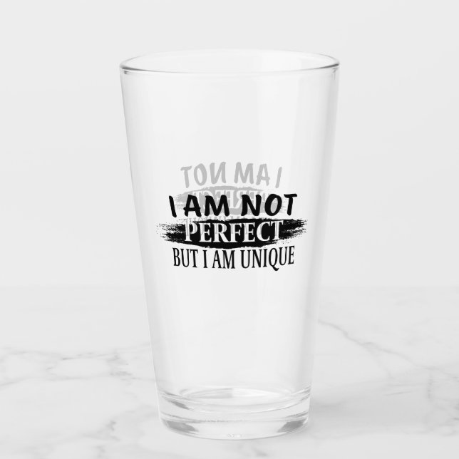 Copo De Pint Não sou perfeito, mas sou único (Frente)