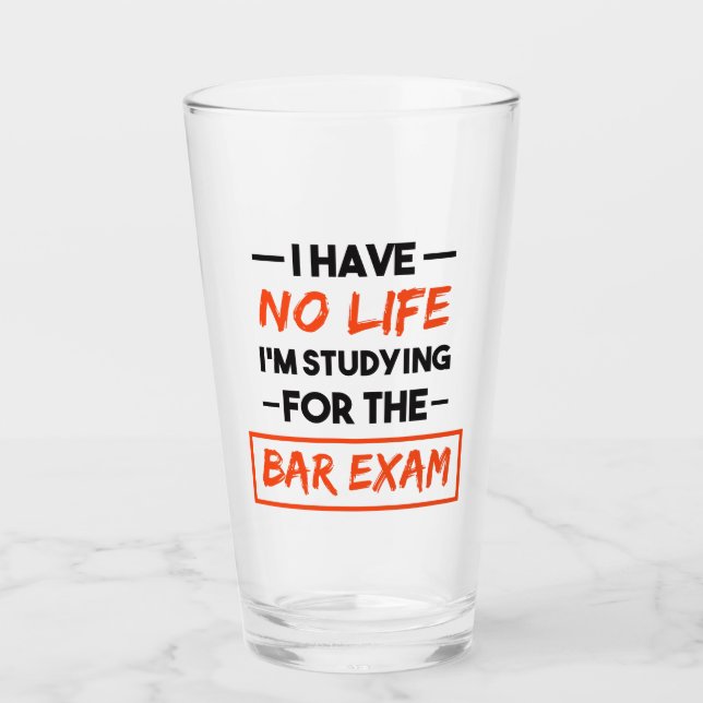 Copo De Pint Não tenho vida que estou estudando para o exame de (Frente)