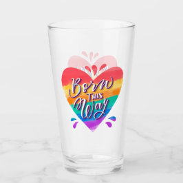Copo De Pint Nascer assim Rainbow Heart