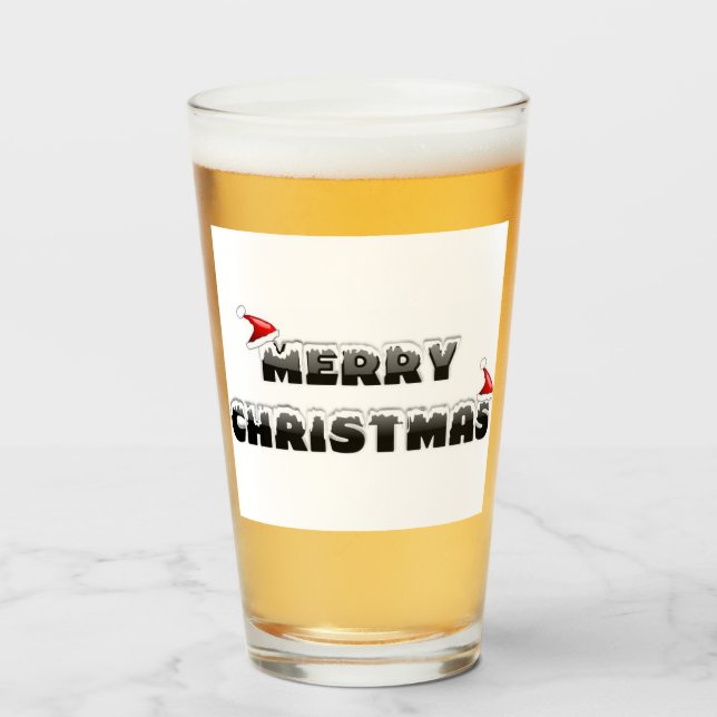 COPO DE PINT NATAL ALEGRE COM NEVE (Frente (Preenchido))