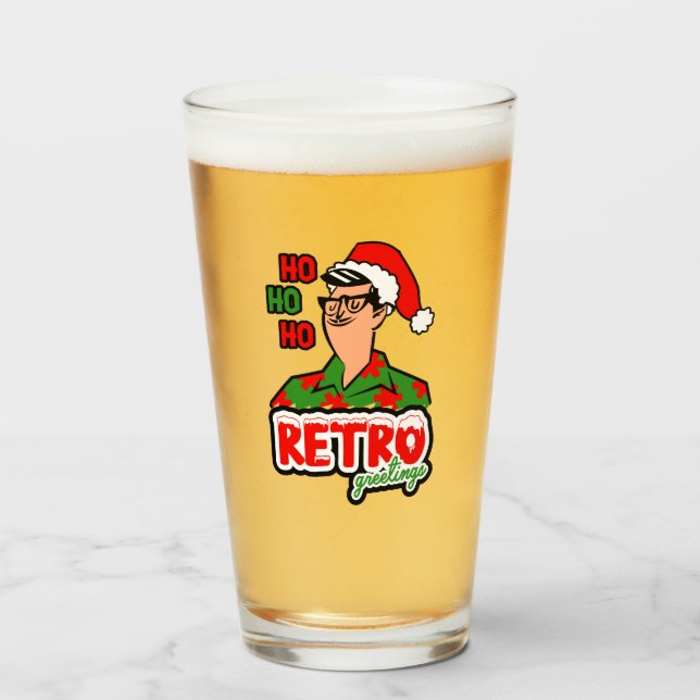 Copo De Pint Natal de saudações retrorreflectoras (Frente (Preenchido))