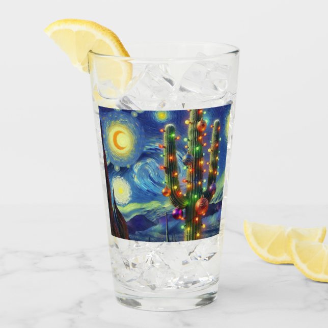 Copo De Pint Natal no Deserto Sudoeste Saguaro Cactus (Gelo frontal)