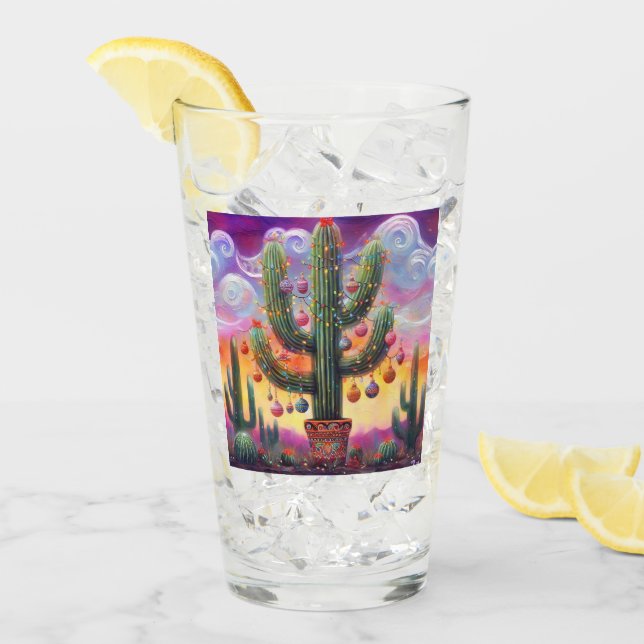 Copo De Pint Natal no Deserto Sudoeste Saguaro Cactus (Gelo frontal)