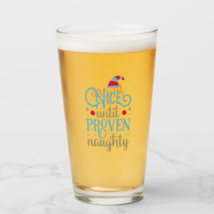 Copo De Pint Natal personalizado "Bom até Comprovado Malvado"