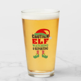 Copo De Pint Natal personalizado "Causa, Elf Observando"