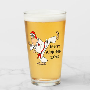 Copo De Pint Natal Pontapé-Mas alegre das artes marciais