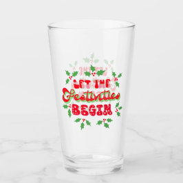 Copo De Pint Natal Que As Festividades Comecem Férias Holly