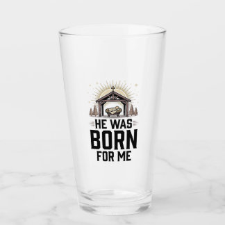 Copo De Pint Natividade Cristã Ele Nasceu Para Mim