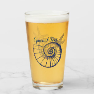 Copo De Pint Nautilus Seashell e Starfish Vida Marinha Personal