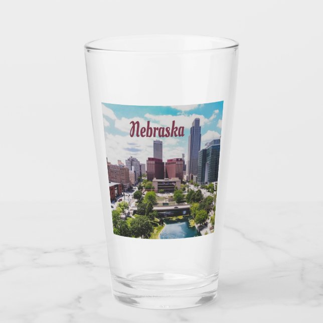 Copo De Pint Nebraska City Skyline Omaha (Frente)