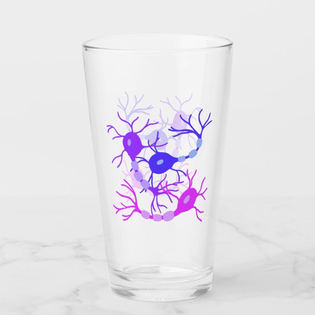 Copo De Pint Neurônios Conectados Neon Roxo (Frente)