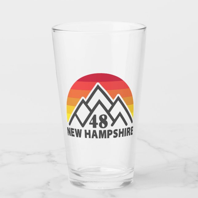 Copo De Pint New Hampshire 48 Retro Mountain (Frente)