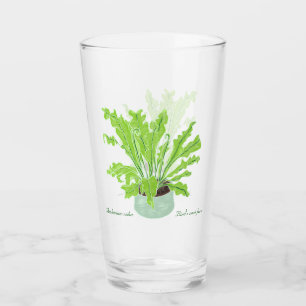 Copo De Pint Ninho de Asplenium Bird - desenhando em branco.  