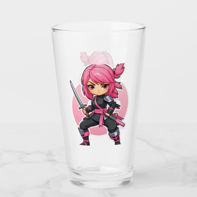Copo De Pint Ninja Girl Rosa (Frente)