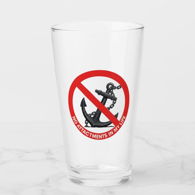 Copo De Pint No attachments in my life (Frente)