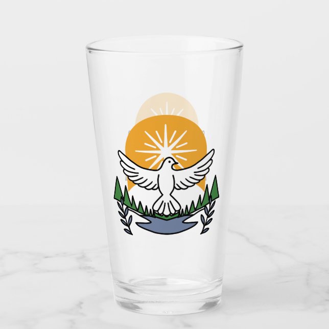 Copo De Pint No espírito de Deus que levanta - fé e liberdade (Frente)