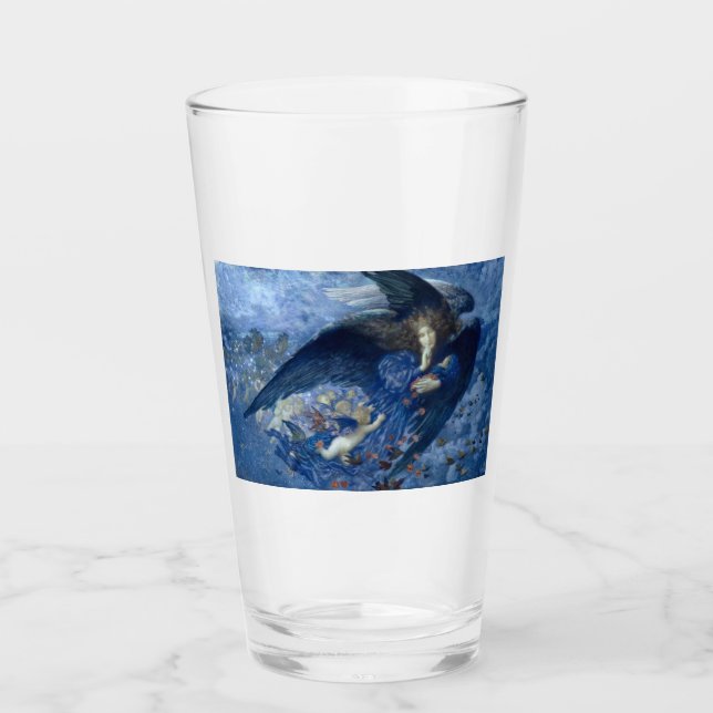 Copo De Pint Noite com seu trem de estrelas (Angel com Cherubs) (Frente)