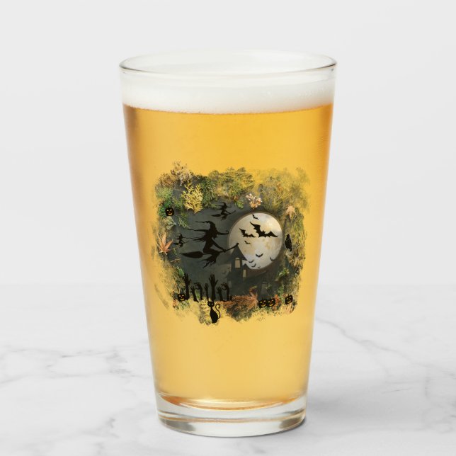 Copo De Pint Noite da Festa das Bruxas (Frente (Preenchido))