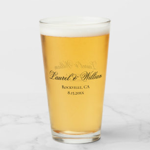 Copo De Pint Noiva Clássica e Copa de Vidro de Casamento