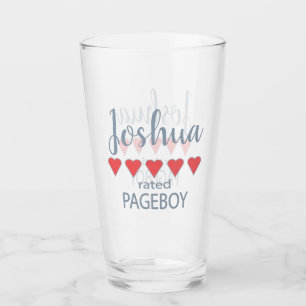 Copo De Pint Noiva & Corte de Honra 5 Corações Pajem Boys
