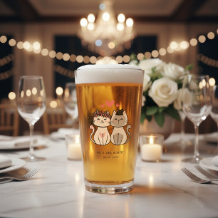 Copo De Pint Noiva De Gato E Casamento De Noite