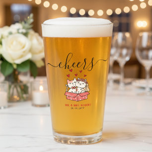 Copo De Pint Noiva De Gato E Casamento De Noite