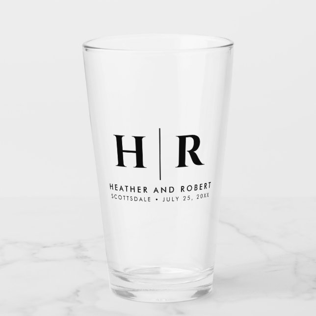 Copo De Pint Noiva personalizada e noiva personalizada moderna  (Frente)