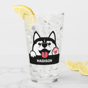 Copo De Pint Nome aduaneiro Siberian Husky de cor branca