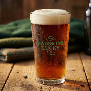 Copo De Pint Nome da Família Shenanigan St Patricks