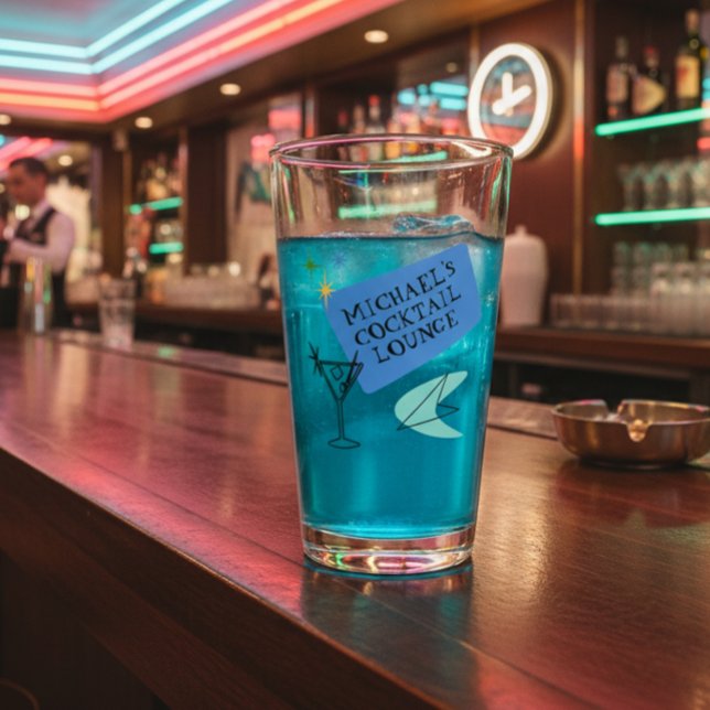 Copo De Pint Nome da Sala de Cocktail Neon Moderno de Meados do (Criador carregado)