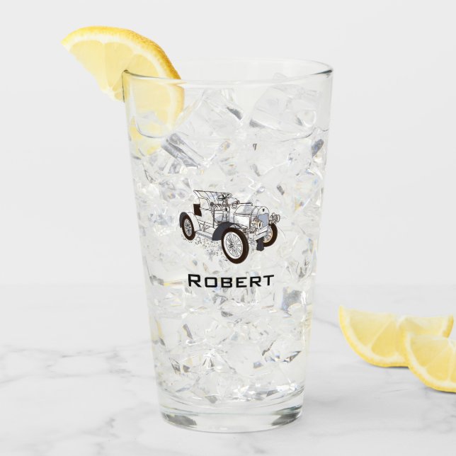 Copo De Pint Nome de adição preto para carro retrô-preto (Gelo frontal)