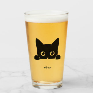 Copo De Pint Nome de Estimação de Gato Fofo Personalizado