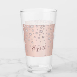 Copo De Pint nome de rosa dourado blush ouros