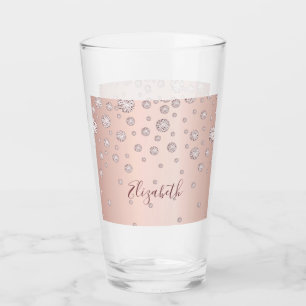 Copo De Pint nome de rosa dourado blush ouros