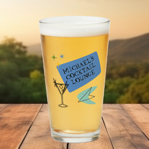 Copo De Pint Nome do Lounge Neon Cocktail Moderno do meio sécul